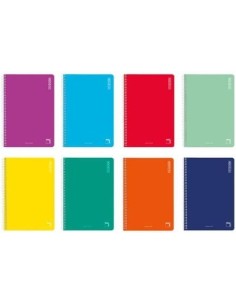 Paq 10 cuaderno espiral 4º 80h 60g cuadricula 4x4 c m tapa carton pacsa